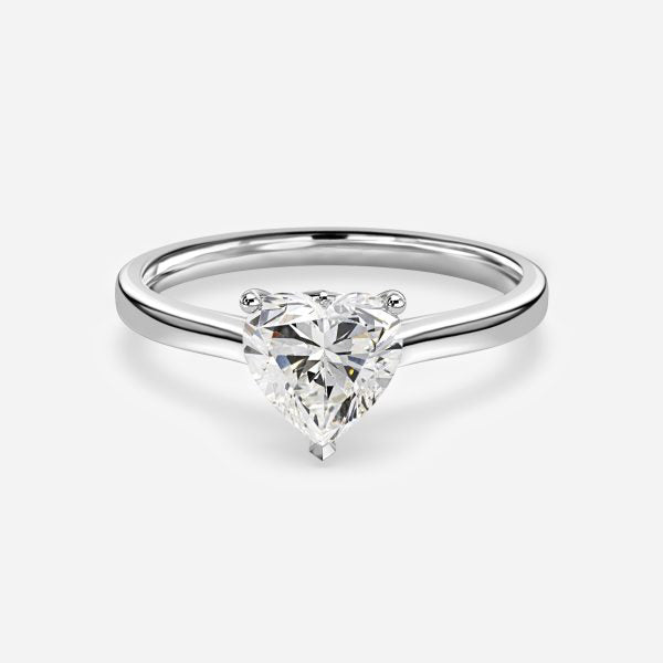 Oriel Heart Solitaire Moissanite Engagement Ring