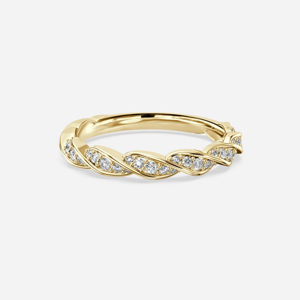 Twist Moissanite Stackable Ring