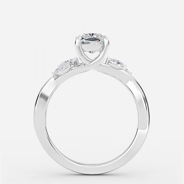 Calista Cushion Unique Moissanite Engagement Ring