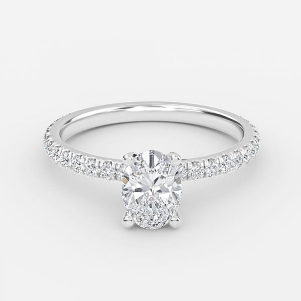 Rosalba Oval Unique Moissanite Engagement Ring