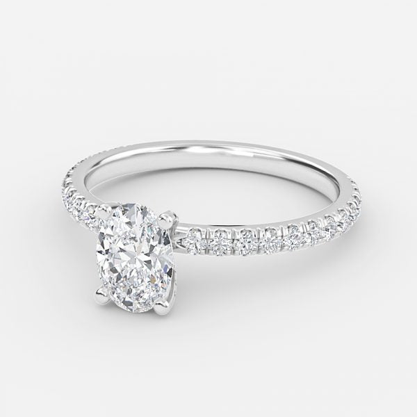 Rosalba Oval Unique Moissanite Engagement Ring
