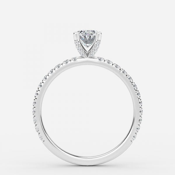 Rosalba Oval Unique Moissanite Engagement Ring