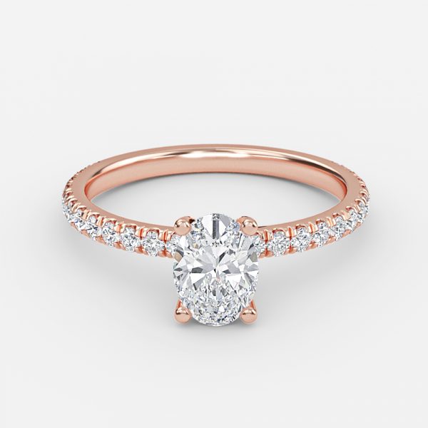 Rosalba Oval Unique Moissanite Engagement Ring