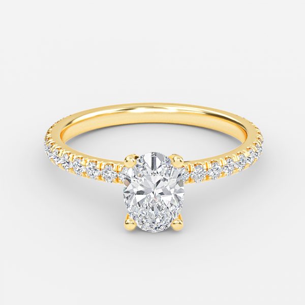 Rosalba Oval Unique Moissanite Engagement Ring