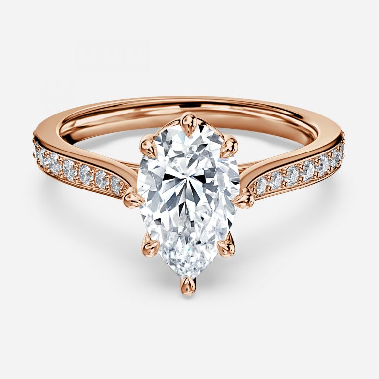 Bellatrix Pear Vintage Moissanite Engagement Ring
