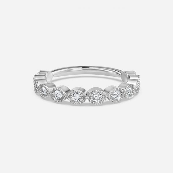 Vintage Marquise Shape Moissanite Stackable Ring