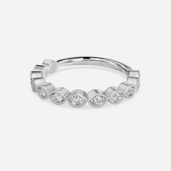 Vintage Marquise Shape Moissanite Stackable Ring