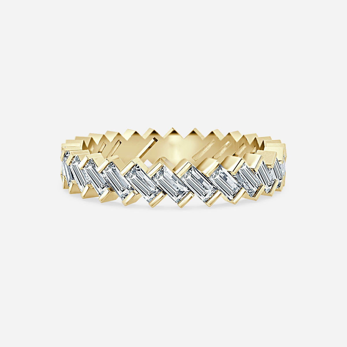 Cuna Baguette Moissanite Eternity Ring